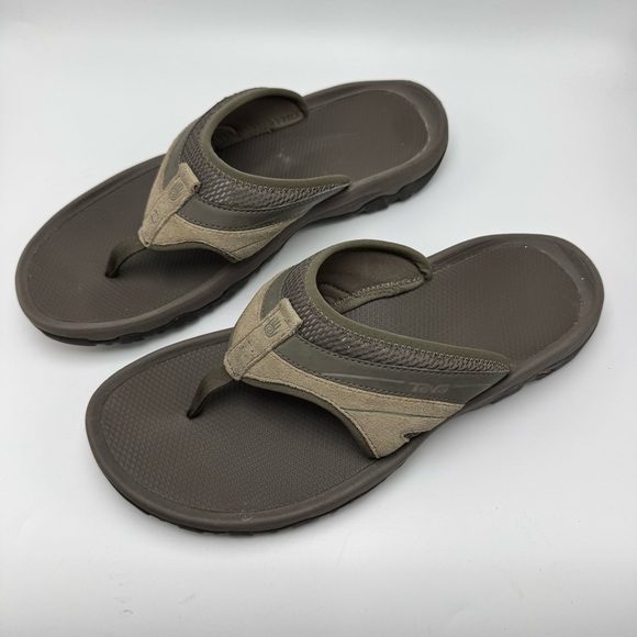 Teva Pajaro Flip Flop Mens Size 12 Beige Brown Sandals Beach Vacation Casual - Picture 2 of 6